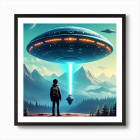 Alien Spaceship 1 Art Print