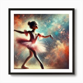 Ballerina In Pink Tutu 1 Art Print