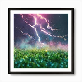 Lightning In The Sky 2 Art Print