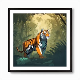 Tiger In The Jungle 11 Art Print