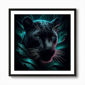 Black Panther in the Jungle Art Print