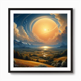 Sunset Over The Valley Art Print