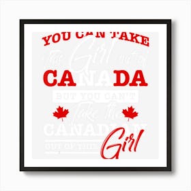 Canadian Girl Women Gifts Maple Leaf Canada Art Print