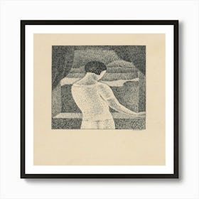 Woman Looking Out Of A Window Art Print