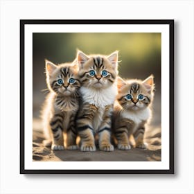 Kittens 3 Cat Print Art Print