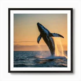 Humpback Whale Breaching 5 Art Print