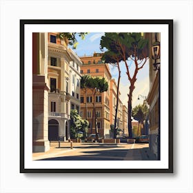 Street In Rome Art Print