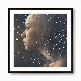 Abstract Portrait Of A Woman Art Print