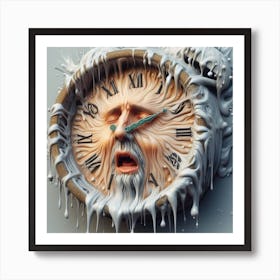 Face Of A Clock Art Print