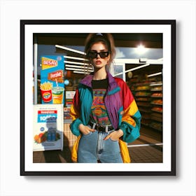 Girl In A Jacket Art Print