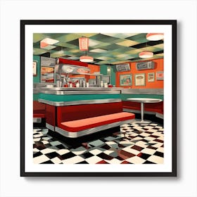 Diner Interior 1 Art Print