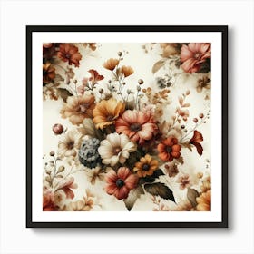 Floral Wallpaper 4 Art Print