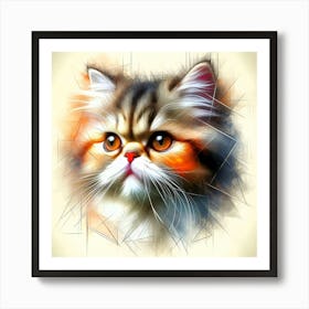 Feline Cat Creative Artwork Illustration 137 Art Print