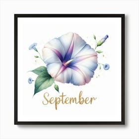 Morning Glory - September Birth Flower 1 Art Print