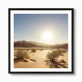 Desert Landscape - Desert Stock Videos & Royalty-Free Footage Art Print