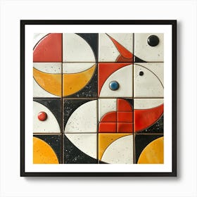 Abstract Tile Wall Art Affiche