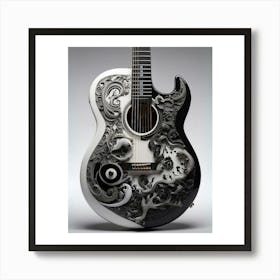 Yin and Yang in Guitar Harmony 15 Art Print