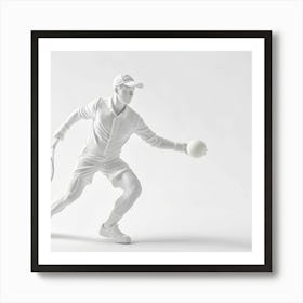 Tennis Player In Action 3 Art Print