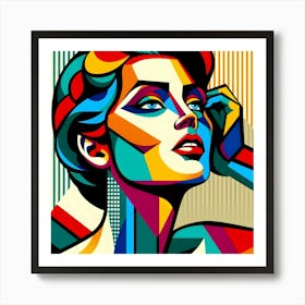 Pop Art Of Abstract Woman Art Print