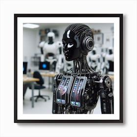 Robot In The Office 2 Art Print