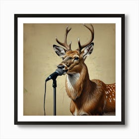 Deer Singing 1 Art Print