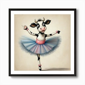 Ballet Cow Art Print