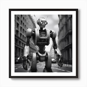 Robot In The City 108 Art Print