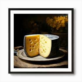 Cheese On A Plate Art Print