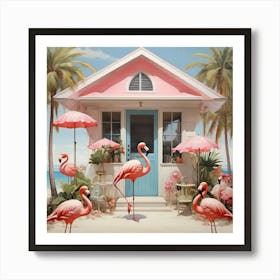 Pink Flamingos Poster