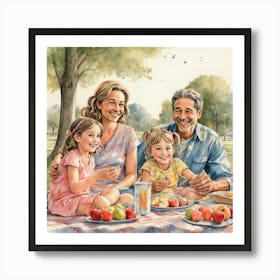 Family Picnic Art Print