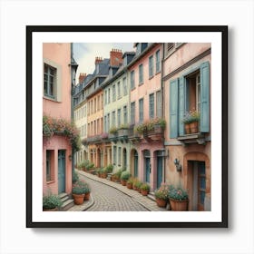 European Vintage Streetscape Streets Of Timeless Charm (4) Art Print