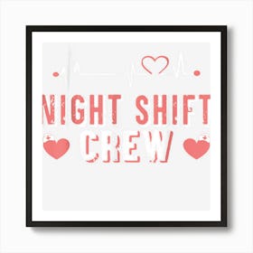 Night Shift Crew Nursing Ghost Crew Spooky Halloween Art Print