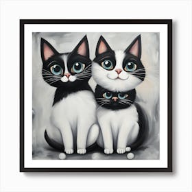 Family Of Cats 2 Art Print