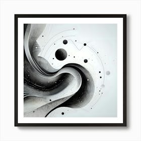 Abstract Black And White Abstract Design Art Print