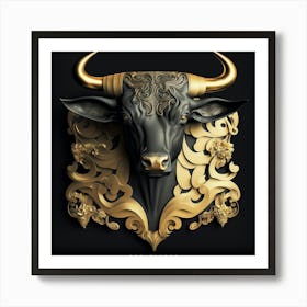 Bull Head Art Print