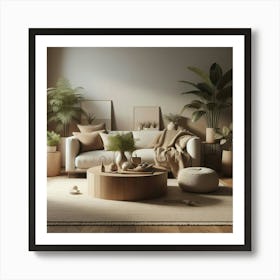 Neutral Living Room 5 Art Print