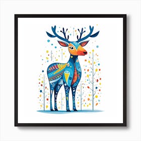 Deer colors Art Print