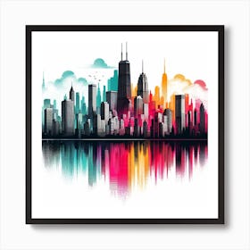 Chicago Skyline 2 Art Print