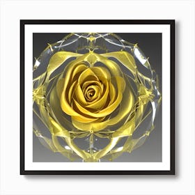 Golden Rose 3 Art Print