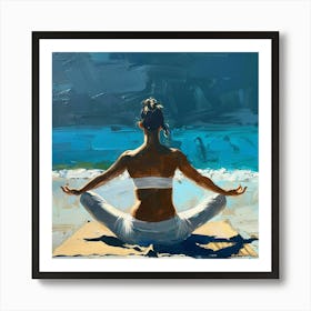 A Yoga Session Oil Painting Illustration 1718673829 3 Art Print