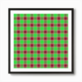 Plaid Fabric 95 Art Print