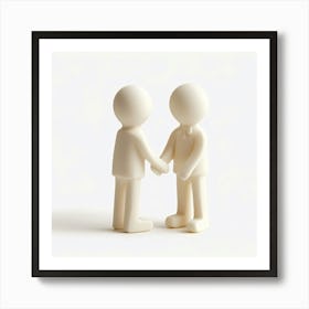 Two People Shaking Hands Poster