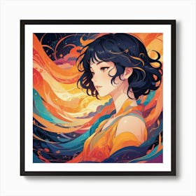 Asian Girl Art Print