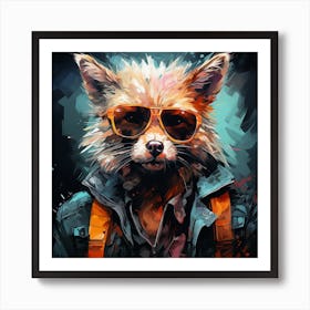 Fox In Sunglasses 1 Art Print