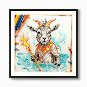 Goat In The Water Affiche