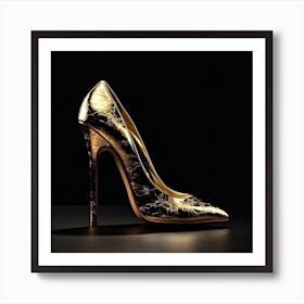 Gold Stiletto Art Print