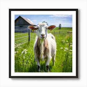 Grass Ecology Pasture Cattle Farmer Tour Tourism Country Rural Green Goat Farm Eco White (7) Art Print