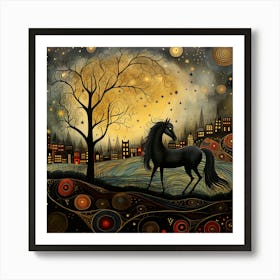 Night Horse Art Print