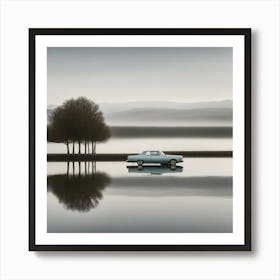 Car In Water 1 Art Print