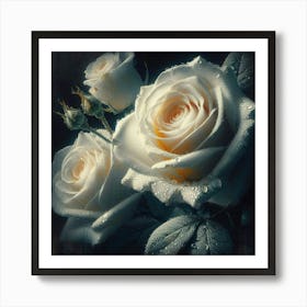 White Roses Art Print